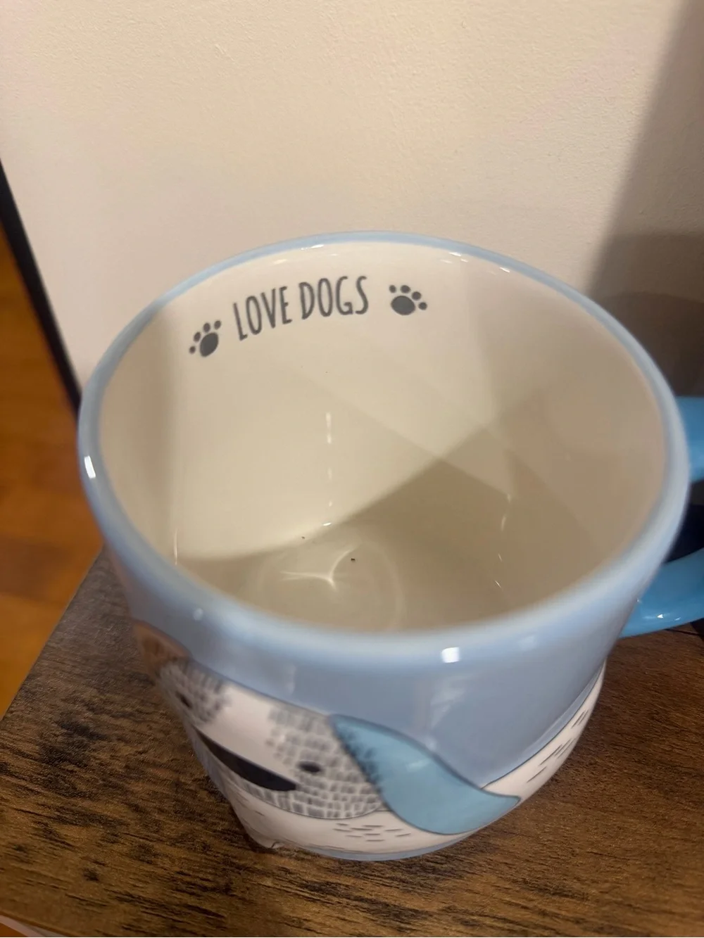 Cute Blue Dog Ceramic Mug 16 oz